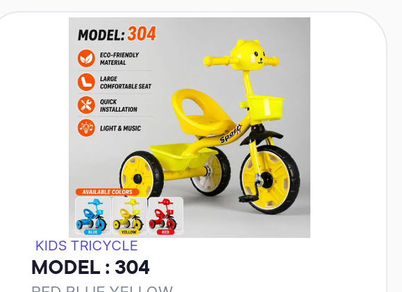  Model 304 Kids Tricycle