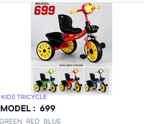  Model 399 Kids Tricycle