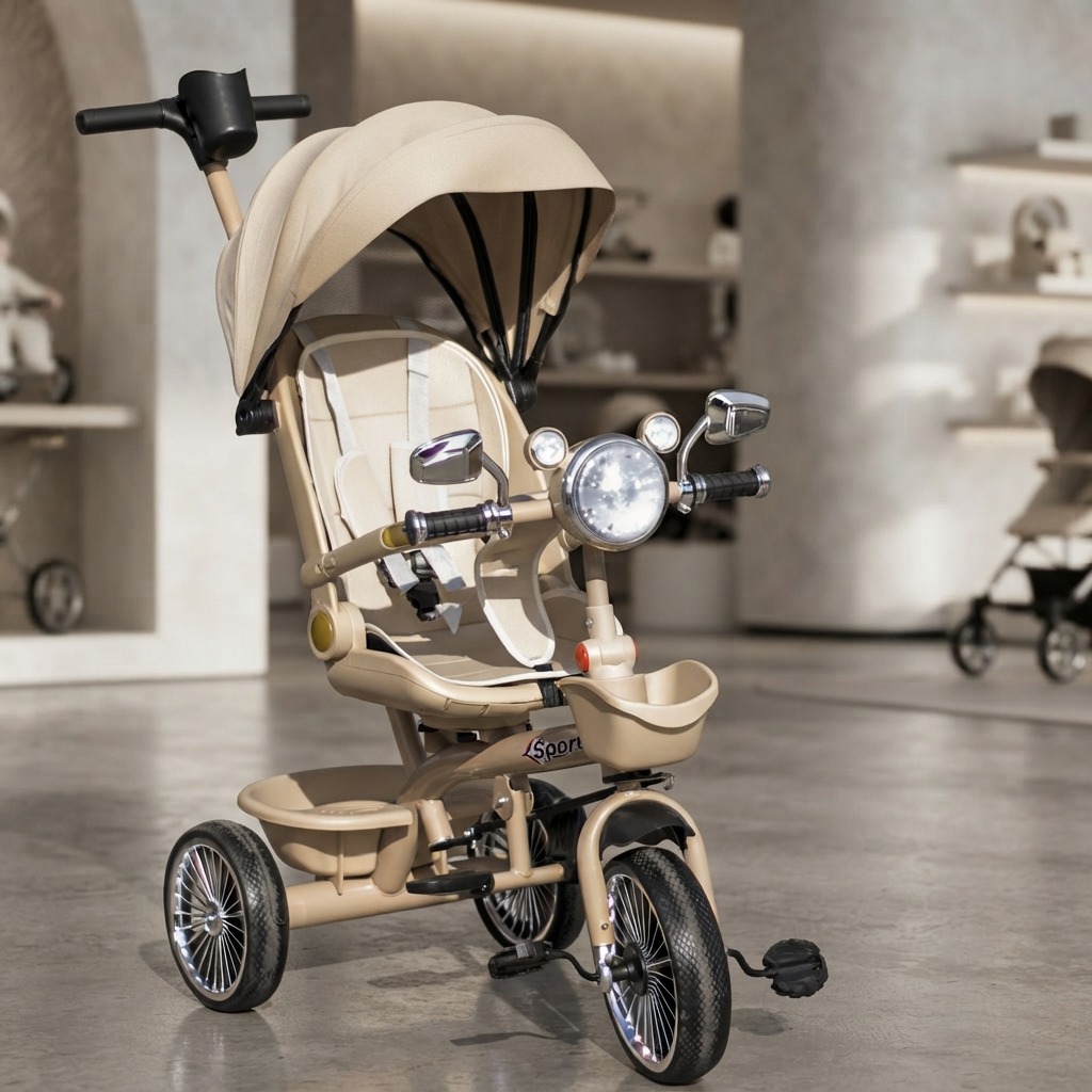 parental control tricycle with sunshade