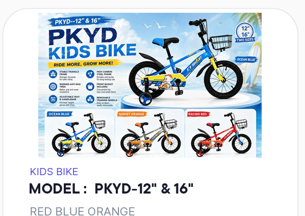 kids bikes with front carrier 