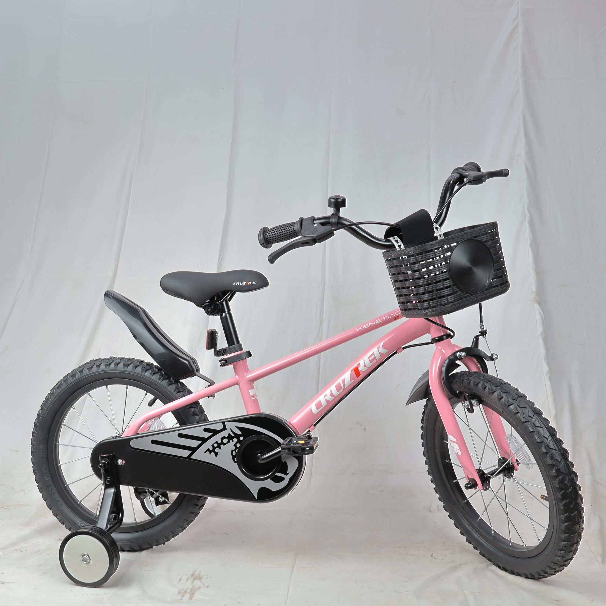 cruztrek kids bikes with front carrier and training wheels